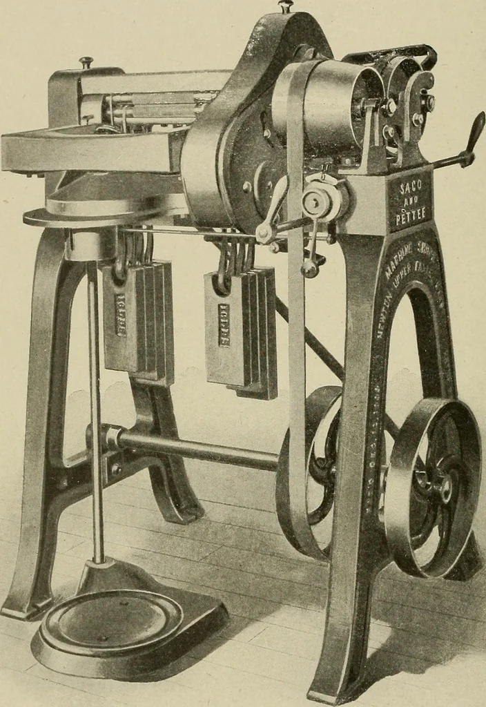 An illustration from Cyclopedia of textile work : a general reference library on cotton, woolen and worsted yarn manufacture, weaving, designing, chemistry and dyeing, finishing, knitting, and allied subjects, 1911, leaf 244