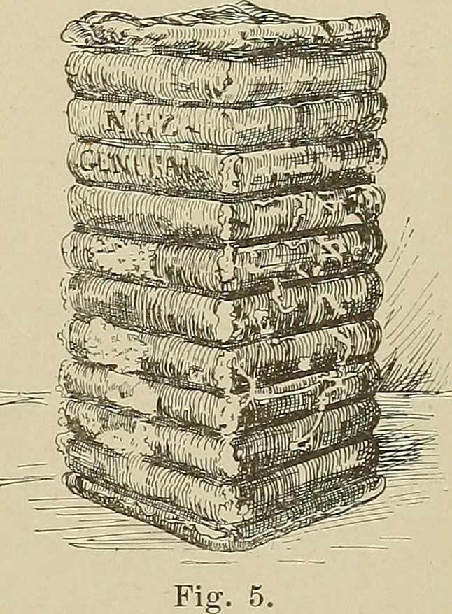 An illustration from Cyclopedia of textile work : a general reference library on cotton, woolen and worsted yarn manufacture, weaving, designing, chemistry and dyeing, finishing, knitting, and allied subjects, 1911, leaf 27