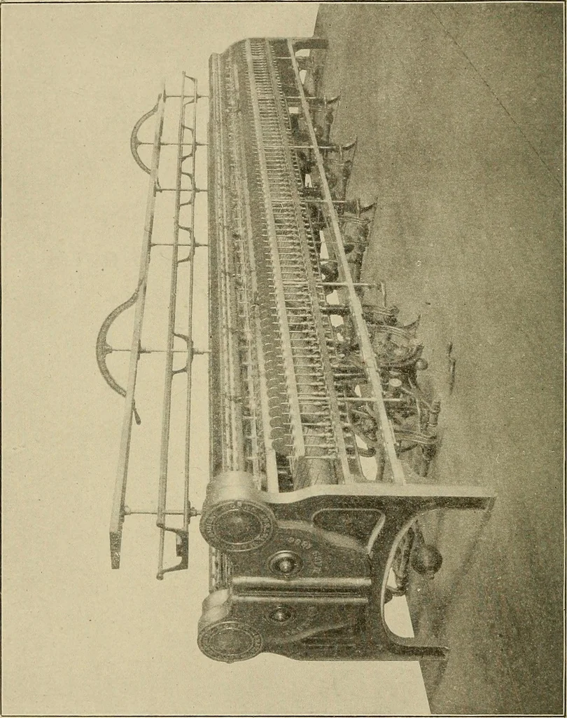 An illustration from Cyclopedia of textile work : a general reference library on cotton, woolen and worsted yarn manufacture, weaving, designing, chemistry and dyeing, finishing, knitting, and allied subjects, 1911, leaf 300