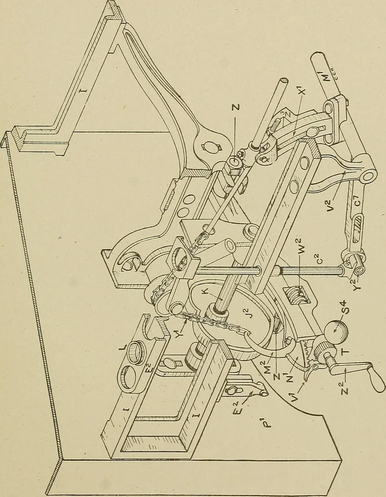 An illustration from Cyclopedia of textile work : a general reference library on cotton, woolen and worsted yarn manufacture, weaving, designing, chemistry and dyeing, finishing, knitting, and allied subjects, 1911, leaf 325