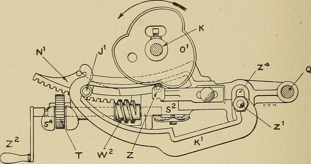 An illustration from Cyclopedia of textile work : a general reference library on cotton, woolen and worsted yarn manufacture, weaving, designing, chemistry and dyeing, finishing, knitting, and allied subjects, 1911, leaf 328