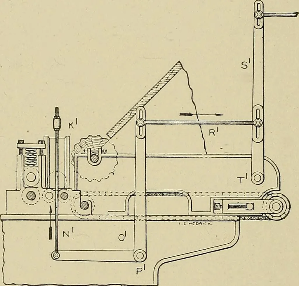An illustration from Cyclopedia of textile work : a general reference library on cotton, woolen and worsted yarn manufacture, weaving, designing, chemistry and dyeing, finishing, knitting, and allied subjects, 1911, leaf 90