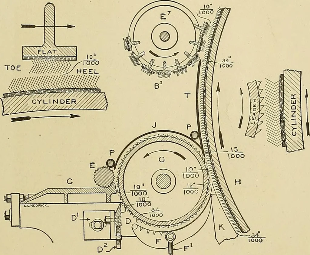 An illustration from Cyclopedia of textile work; a general reference library on cotton, woolen and worsted yarn manufacture, weaving, designing, chemistry and dyeing, finishing, knitting, and allied subjects, 1911, leaf 125