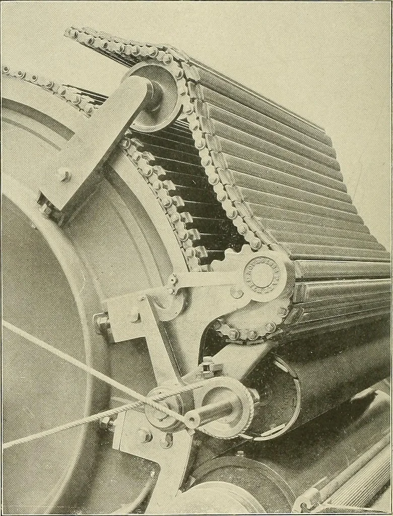 An illustration from Cyclopedia of textile work; a general reference library on cotton, woolen and worsted yarn manufacture, weaving, designing, chemistry and dyeing, finishing, knitting, and allied subjects, 1911, leaf 154