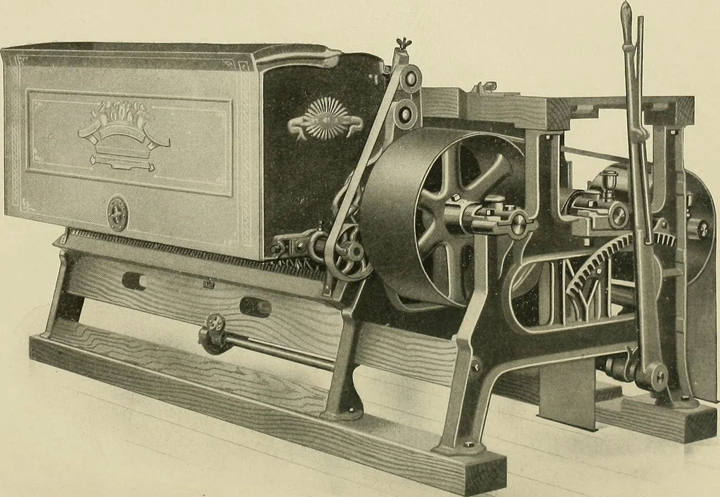 An illustration from Cyclopedia of textile work; a general reference library on cotton, woolen and worsted yarn manufacture, weaving, designing, chemistry and dyeing, finishing, knitting, and allied subjects, 1911, leaf 16