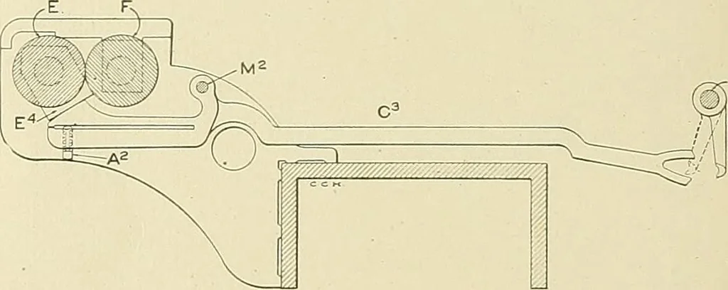 An illustration from Cyclopedia of textile work; a general reference library on cotton, woolen and worsted yarn manufacture, weaving, designing, chemistry and dyeing, finishing, knitting, and allied subjects, 1911, leaf 240