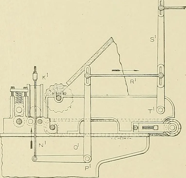 An illustration from Cyclopedia of textile work; a general reference library on cotton, woolen and worsted yarn manufacture, weaving, designing, chemistry and dyeing, finishing, knitting, and allied subjects, 1911, leaf 90