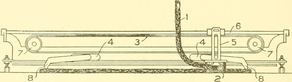 An illustration from Cyclopedia of textile work : a general reference library on cotton, woollen and worsted yarn manufacture, weaving, designing, chemistry and dyeing, finishing, knitting, and allied subjects, 1907, leaf 160