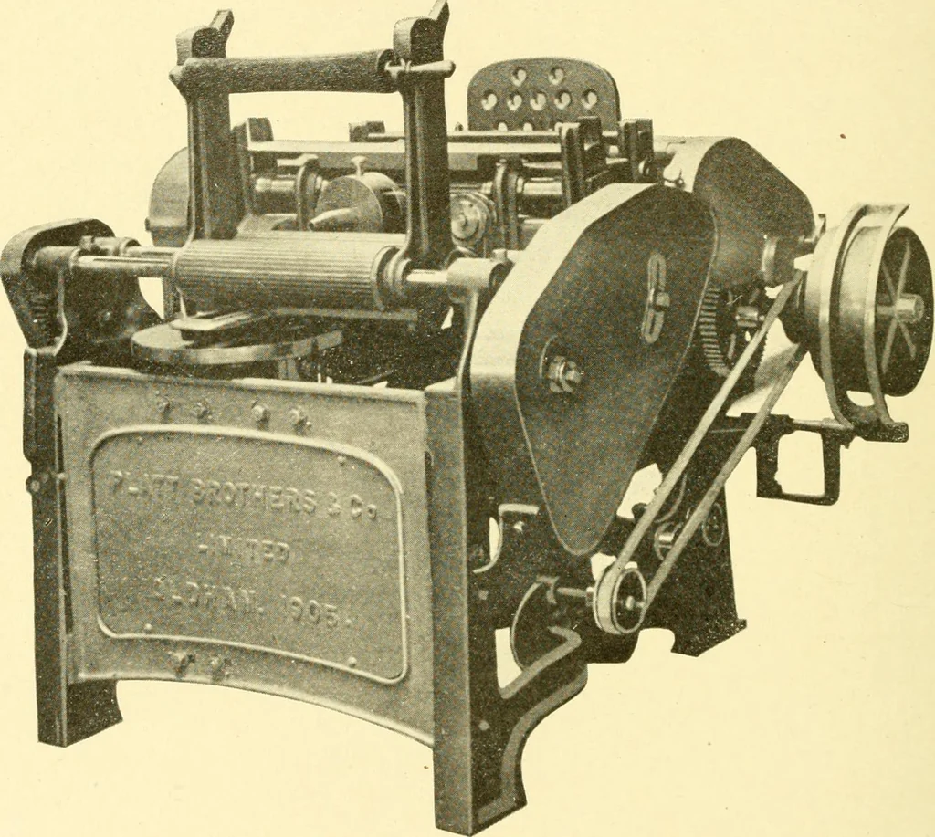 An illustration from Cyclopedia of textile work : a general reference library on cotton, woollen and worsted yarn manufacture, weaving, designing, chemistry and dyeing, finishing, knitting, and allied subjects, 1907, leaf 168
