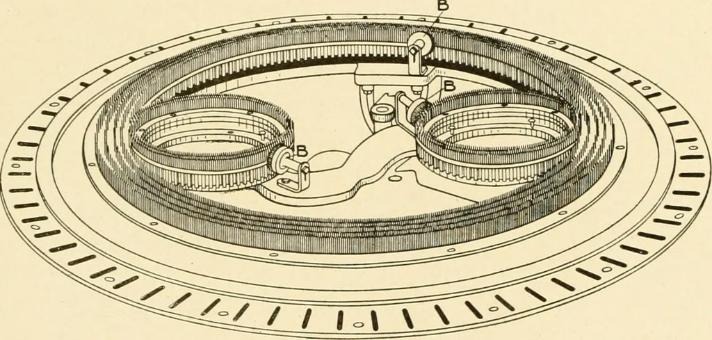An illustration from Cyclopedia of textile work : a general reference library on cotton, woollen and worsted yarn manufacture, weaving, designing, chemistry and dyeing, finishing, knitting, and allied subjects, 1907, leaf 203