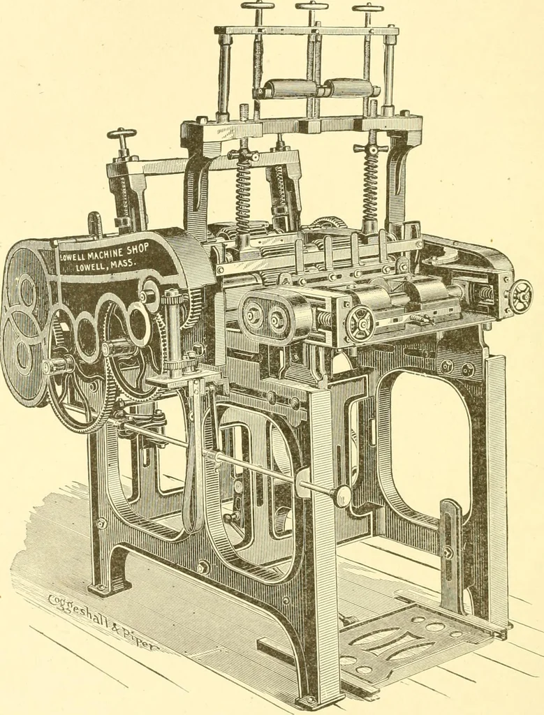 An illustration from Cyclopedia of textile work : a general reference library on cotton, woollen and worsted yarn manufacture, weaving, designing, chemistry and dyeing, finishing, knitting, and allied subjects, 1907, leaf 236