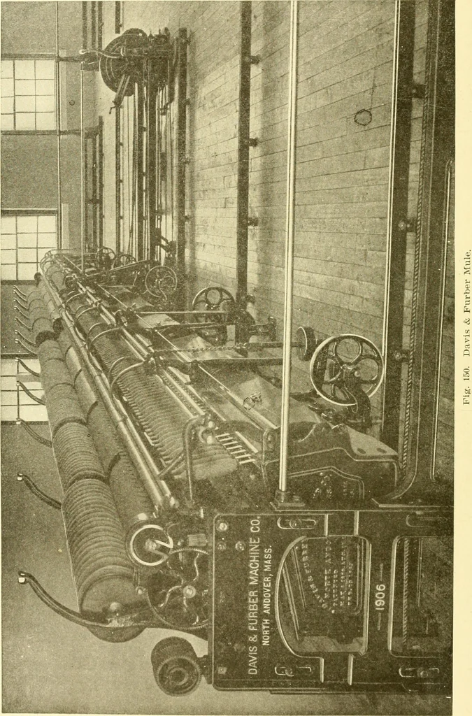 An illustration from Cyclopedia of textile work : a general reference library on cotton, woollen and worsted yarn manufacture, weaving, designing, chemistry and dyeing, finishing, knitting, and allied subjects, 1907, leaf 290
