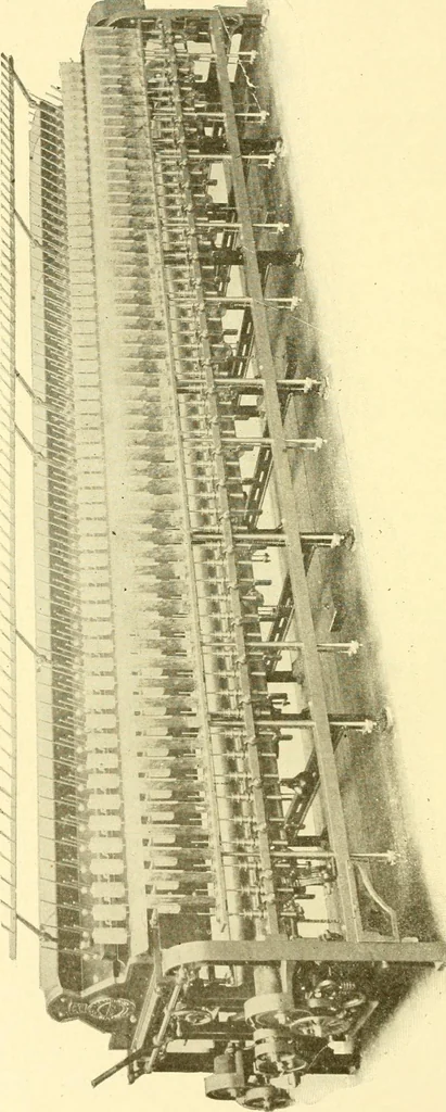 An illustration from Cyclopedia of textile work : a general reference library on cotton, woollen and worsted yarn manufacture, weaving, designing, chemistry and dyeing, finishing, knitting, and allied subjects, 1907, leaf 324