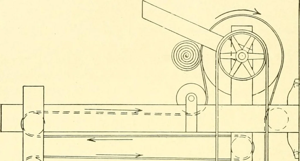 An illustration from Cyclopedia of textile work : a general reference library on cotton, woollen and worsted yarn manufacture, weaving, designing, chemistry and dyeing, finishing, knitting, and allied subjects, 1907, leaf 334