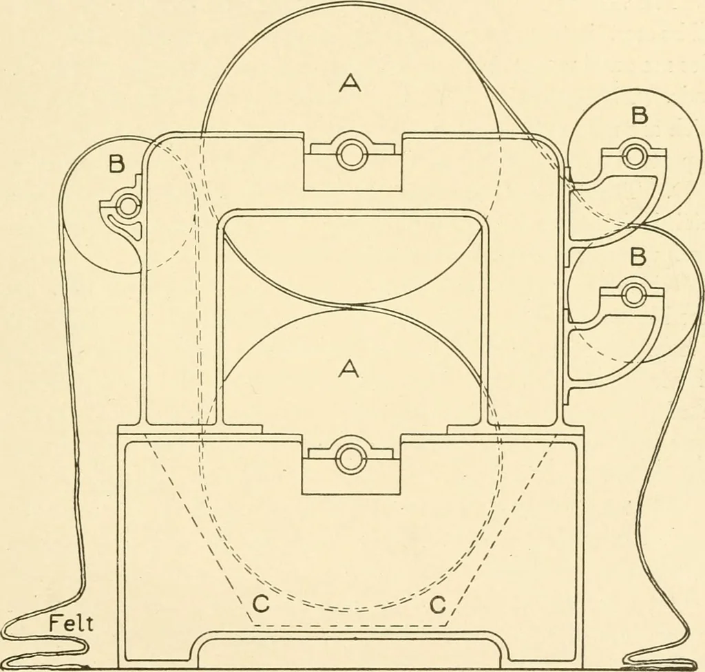An illustration from Cyclopedia of textile work : a general reference library on cotton, woollen and worsted yarn manufacture, weaving, designing, chemistry and dyeing, finishing, knitting, and allied subjects, 1907, leaf 343