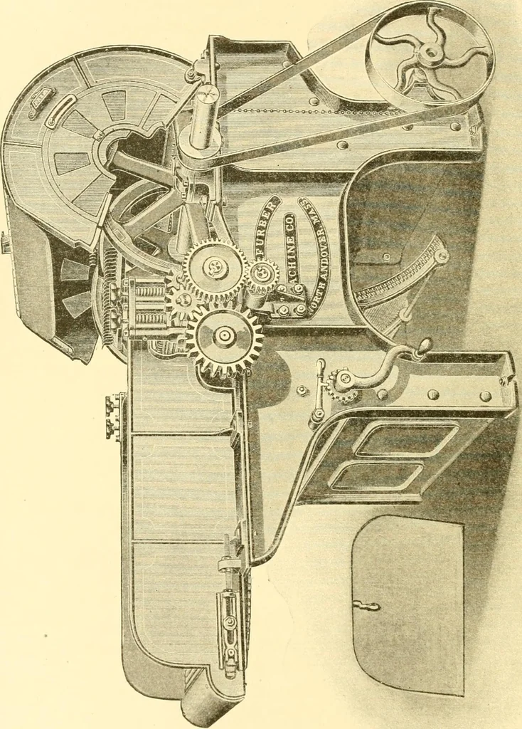 An illustration from Cyclopedia of textile work : a general reference library on cotton, woollen and worsted yarn manufacture, weaving, designing, chemistry and dyeing, finishing, knitting, and allied subjects, 1907, leaf 48
