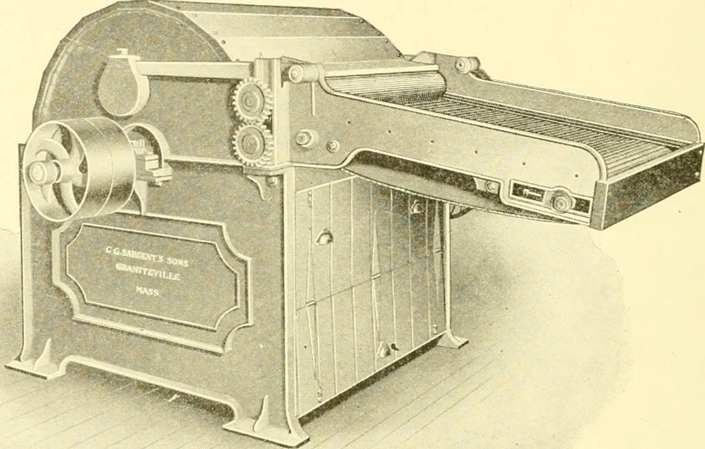 An illustration from Cyclopedia of textile work : a general reference library on cotton, woollen and worsted yarn manufacture, weaving, designing, chemistry and dyeing, finishing, knitting, and allied subjects, 1907, leaf 66