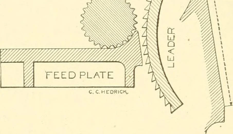 An illustration from Cyclopedia of textile work : a general reference library on cotton, woollen and worsted yarn manufacture, weaving, designing, chemistry and dyeing, finishing, knitting, and allied subjects, 1907, leaf 125