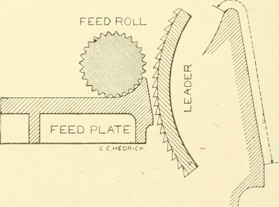 An illustration from Cyclopedia of textile work : a general reference library on cotton, woollen and worsted yarn manufacture, weaving, designing, chemistry and dyeing, finishing, knitting, and allied subjects, 1907, leaf 125