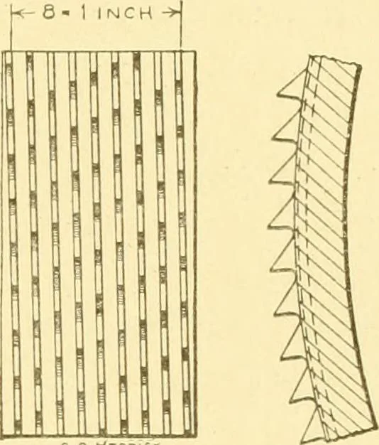 An illustration from Cyclopedia of textile work : a general reference library on cotton, woollen and worsted yarn manufacture, weaving, designing, chemistry and dyeing, finishing, knitting, and allied subjects, 1907, leaf 148