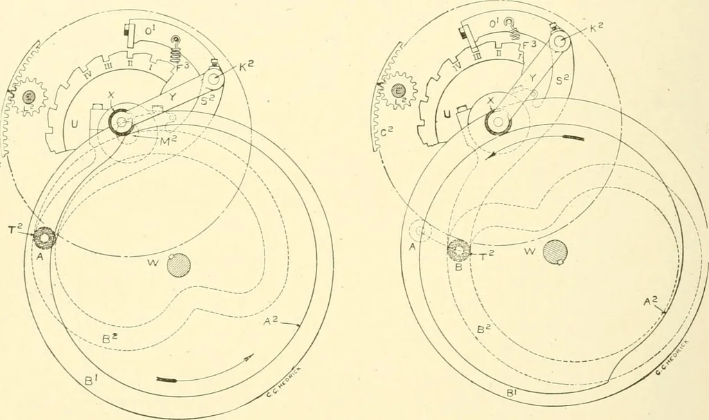 An illustration from Cyclopedia of textile work : a general reference library on cotton, woollen and worsted yarn manufacture, weaving, designing, chemistry and dyeing, finishing, knitting, and allied subjects, 1907, leaf 213