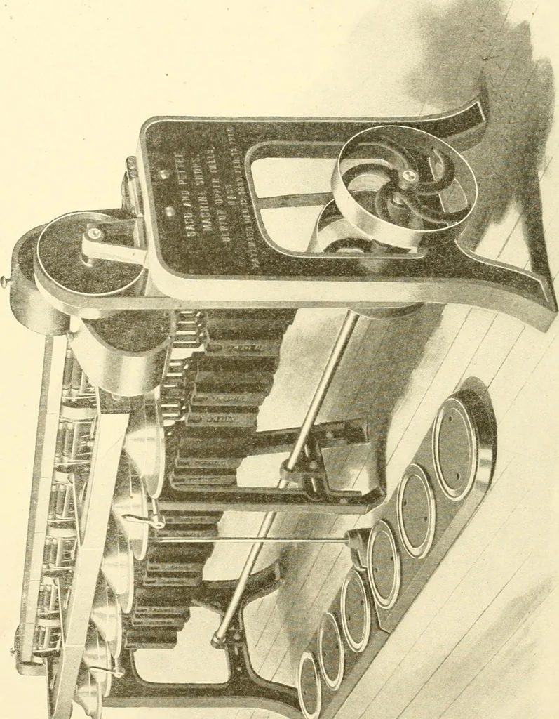 An illustration from Cyclopedia of textile work : a general reference library on cotton, woollen and worsted yarn manufacture, weaving, designing, chemistry and dyeing, finishing, knitting, and allied subjects, 1907, leaf 225