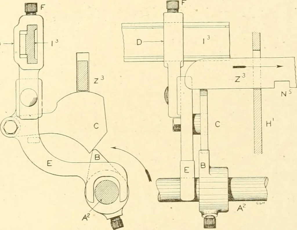 An illustration from Cyclopedia of textile work : a general reference library on cotton, woollen and worsted yarn manufacture, weaving, designing, chemistry and dyeing, finishing, knitting, and allied subjects, 1907, leaf 281