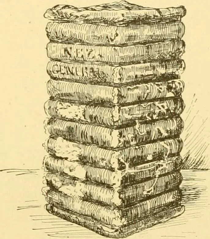 An illustration from Cyclopedia of textile work : a general reference library on cotton, woollen and worsted yarn manufacture, weaving, designing, chemistry and dyeing, finishing, knitting, and allied subjects, 1907, leaf 30