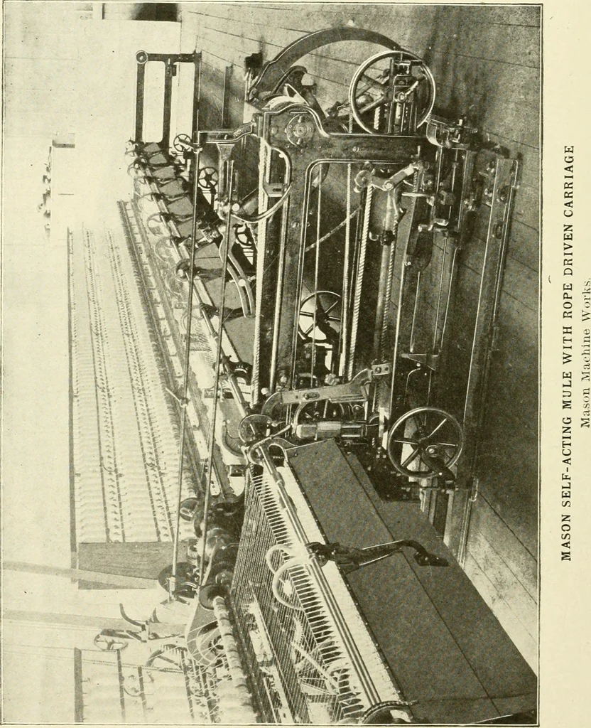 An illustration from Cyclopedia of textile work : a general reference library on cotton, woollen and worsted yarn manufacture, weaving, designing, chemistry and dyeing, finishing, knitting, and allied subjects, 1907, leaf 319