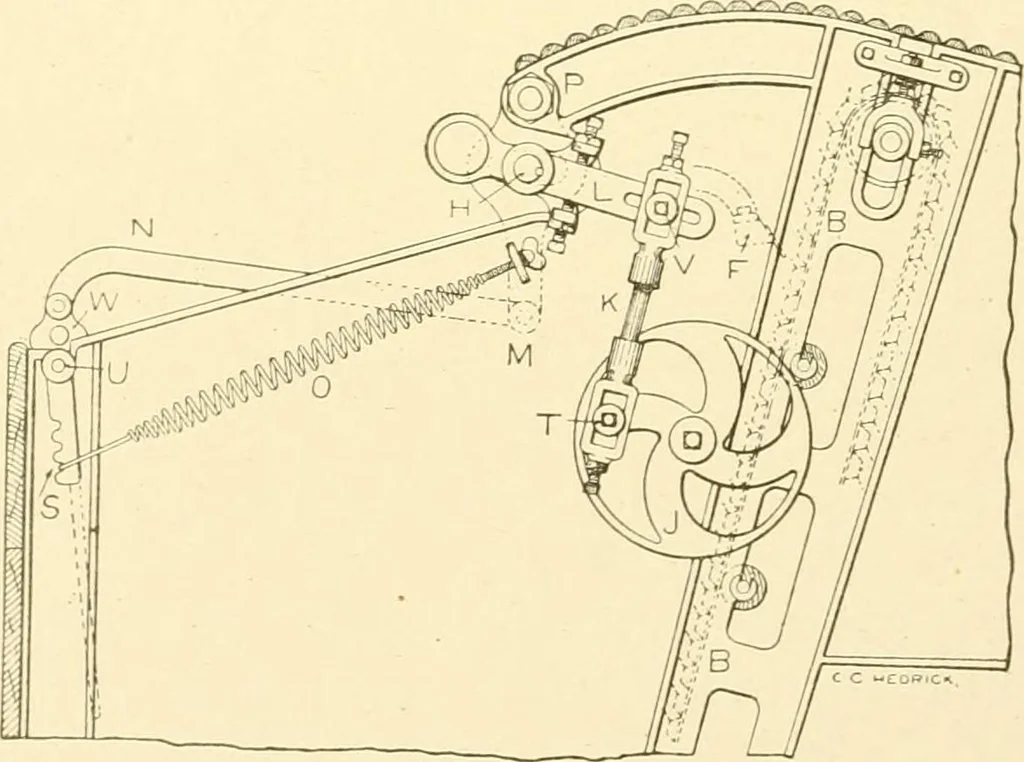 An illustration from Cyclopedia of textile work : a general reference library on cotton, woollen and worsted yarn manufacture, weaving, designing, chemistry and dyeing, finishing, knitting, and allied subjects, 1907, leaf 89
