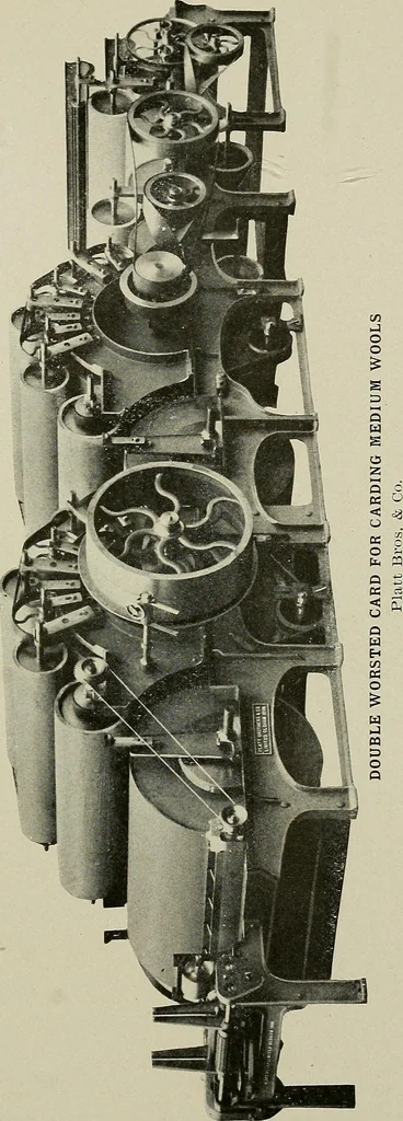 An illustration from Cyclopedia of textile work : a general reference library on cotton, woolen and worsted yarn manufacture, weaving, designing, chemistry and dyeing, finishing, knitting, and allied subjects, 1911, leaf 108