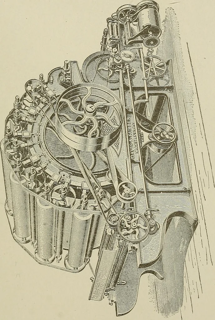 An illustration from Cyclopedia of textile work : a general reference library on cotton, woolen and worsted yarn manufacture, weaving, designing, chemistry and dyeing, finishing, knitting, and allied subjects, 1911, leaf 142