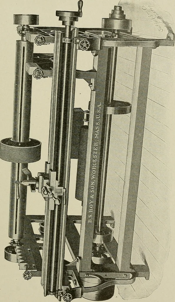 An illustration from Cyclopedia of textile work : a general reference library on cotton, woolen and worsted yarn manufacture, weaving, designing, chemistry and dyeing, finishing, knitting, and allied subjects, 1911, leaf 166