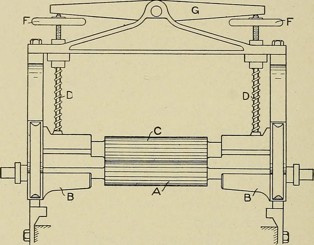 An illustration from Cyclopedia of textile work : a general reference library on cotton, woolen and worsted yarn manufacture, weaving, designing, chemistry and dyeing, finishing, knitting, and allied subjects, 1911, leaf 179