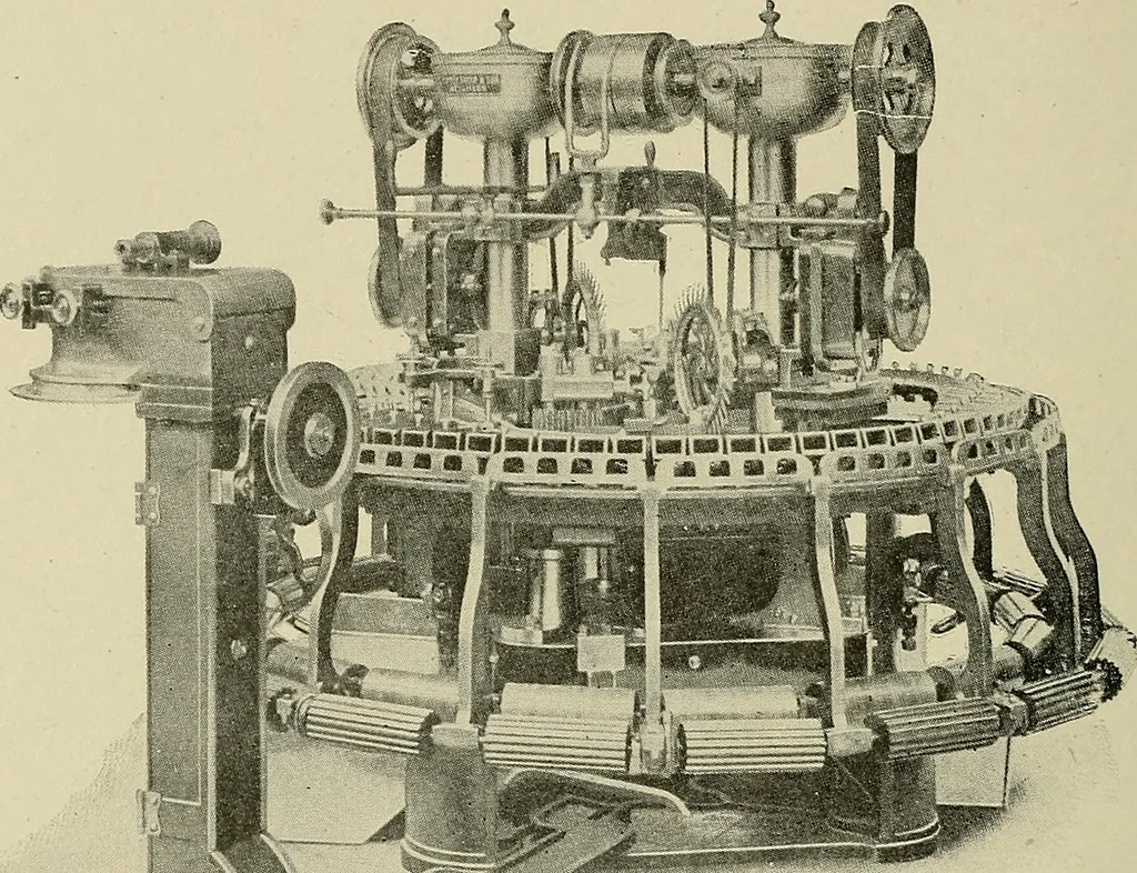 An illustration from Cyclopedia of textile work : a general reference library on cotton, woolen and worsted yarn manufacture, weaving, designing, chemistry and dyeing, finishing, knitting, and allied subjects, 1911, leaf 201