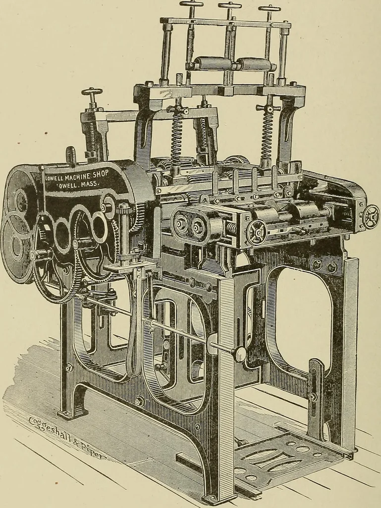 An illustration from Cyclopedia of textile work : a general reference library on cotton, woolen and worsted yarn manufacture, weaving, designing, chemistry and dyeing, finishing, knitting, and allied subjects, 1911, leaf 237
