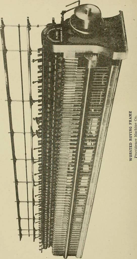 An illustration from Cyclopedia of textile work : a general reference library on cotton, woolen and worsted yarn manufacture, weaving, designing, chemistry and dyeing, finishing, knitting, and allied subjects, 1911, leaf 249