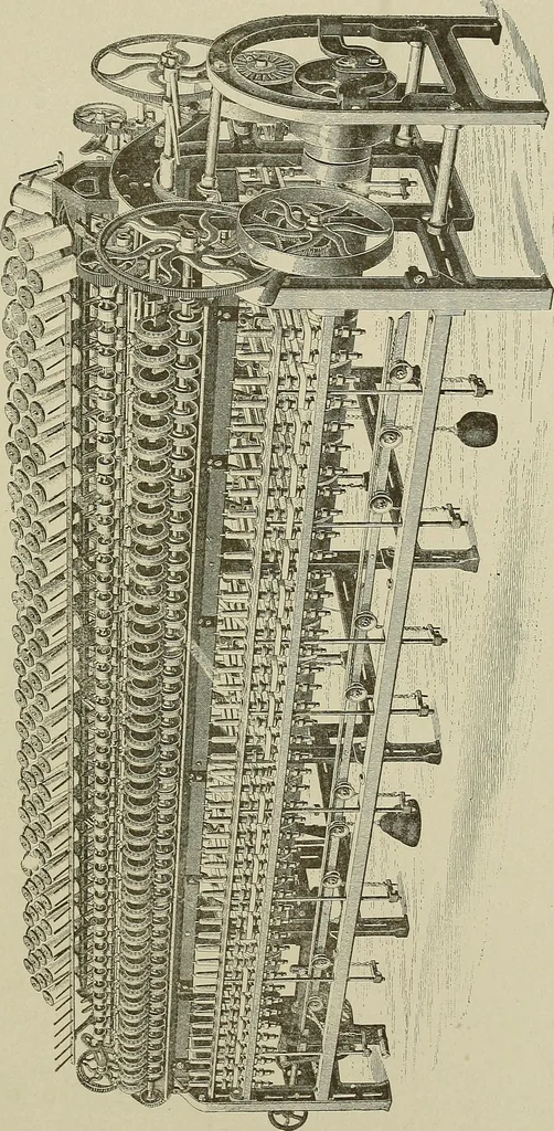 An illustration from Cyclopedia of textile work : a general reference library on cotton, woolen and worsted yarn manufacture, weaving, designing, chemistry and dyeing, finishing, knitting, and allied subjects, 1911, leaf 286