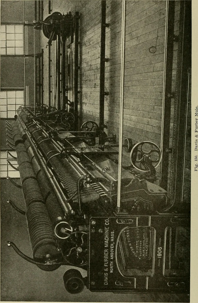 An illustration from Cyclopedia of textile work : a general reference library on cotton, woolen and worsted yarn manufacture, weaving, designing, chemistry and dyeing, finishing, knitting, and allied subjects, 1911, leaf 291