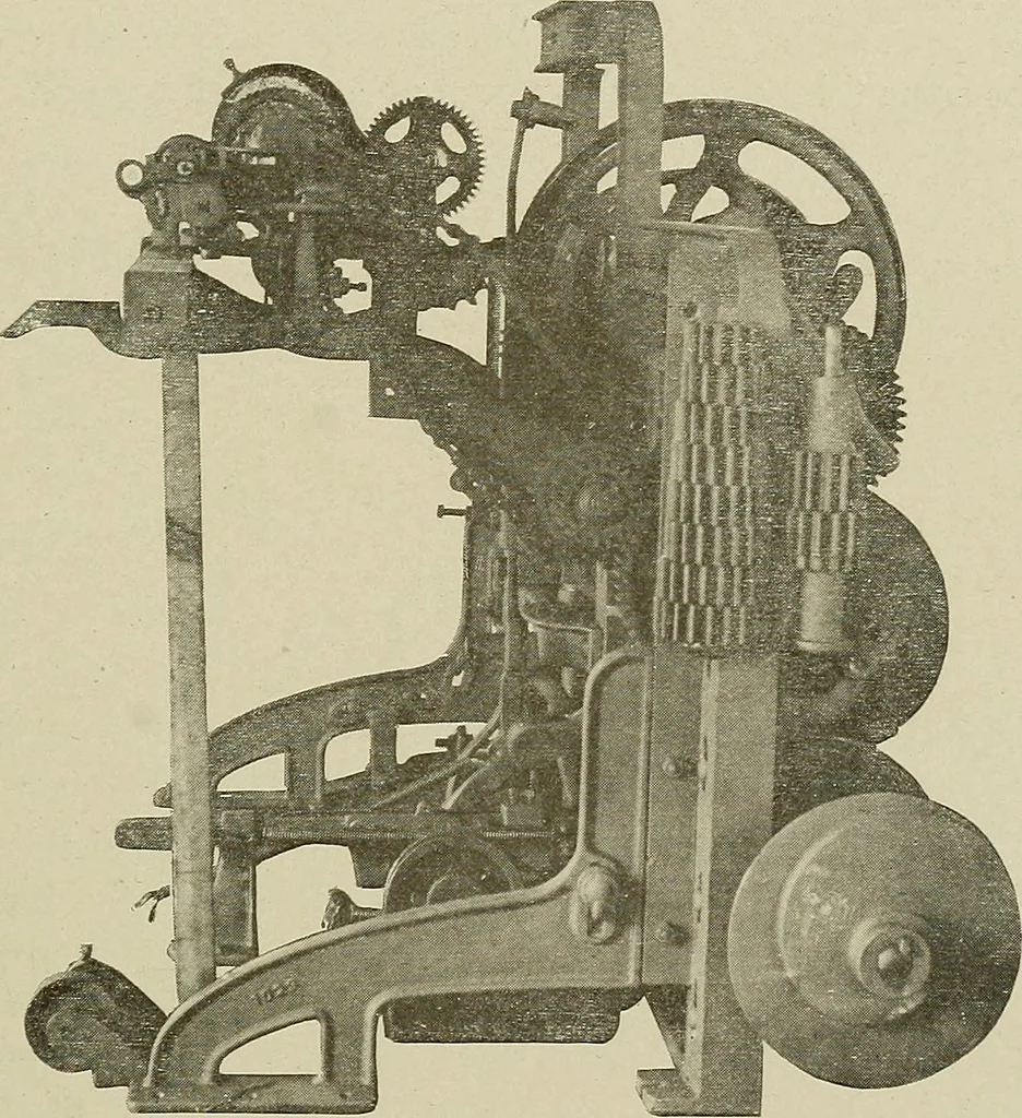 An illustration from Cyclopedia of textile work : a general reference library on cotton, woolen and worsted yarn manufacture, weaving, designing, chemistry and dyeing, finishing, knitting, and allied subjects, 1911, leaf 294