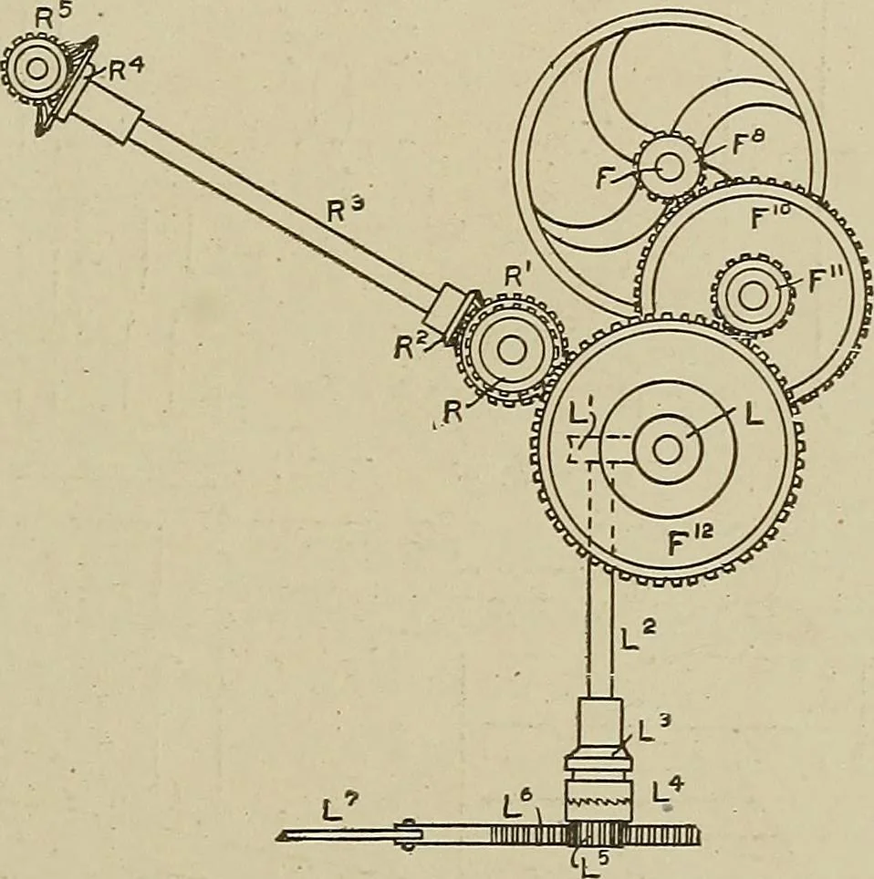 An illustration from Cyclopedia of textile work : a general reference library on cotton, woolen and worsted yarn manufacture, weaving, designing, chemistry and dyeing, finishing, knitting, and allied subjects, 1911, leaf 304