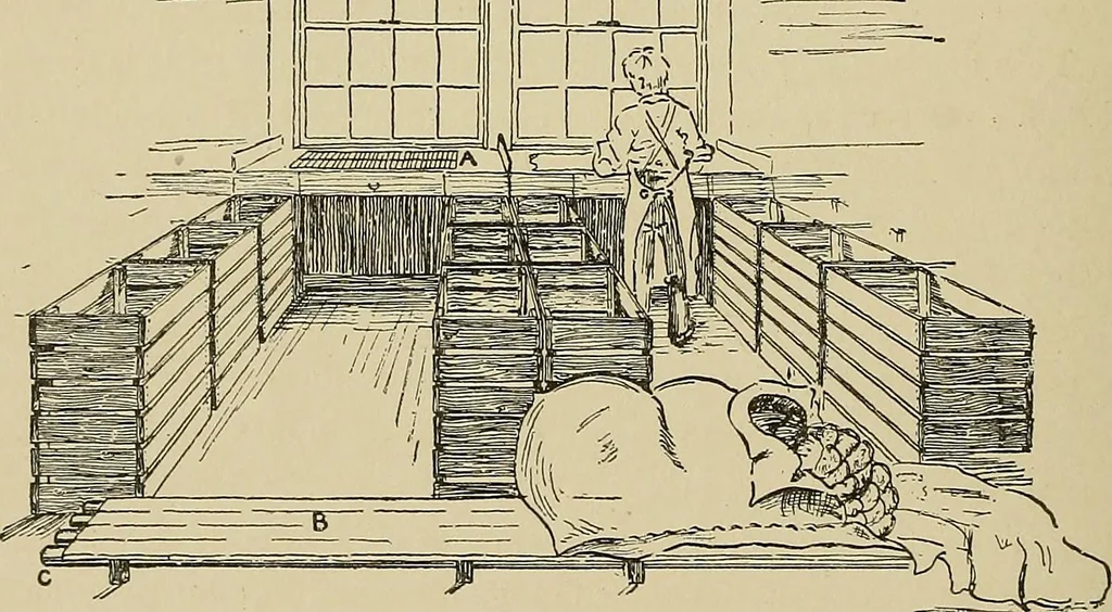 An illustration from Cyclopedia of textile work : a general reference library on cotton, woolen and worsted yarn manufacture, weaving, designing, chemistry and dyeing, finishing, knitting, and allied subjects, 1911, leaf 43