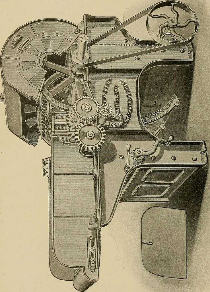 An illustration from Cyclopedia of textile work : a general reference library on cotton, woolen and worsted yarn manufacture, weaving, designing, chemistry and dyeing, finishing, knitting, and allied subjects, 1911, leaf 49