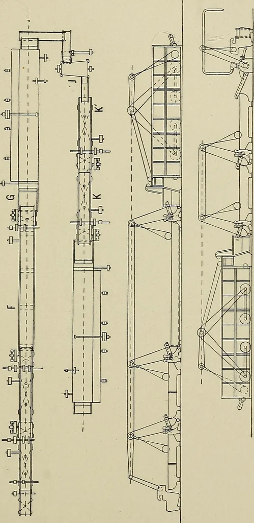 An illustration from Cyclopedia of textile work : a general reference library on cotton, woolen and worsted yarn manufacture, weaving, designing, chemistry and dyeing, finishing, knitting, and allied subjects, 1911, leaf 58