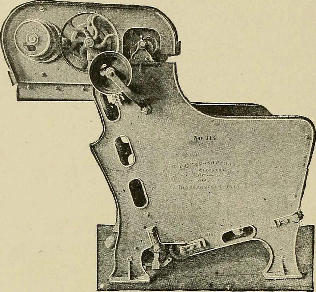 An illustration from Cyclopedia of textile work : a general reference library on cotton, woolen and worsted yarn manufacture, weaving, designing, chemistry and dyeing, finishing, knitting, and allied subjects, 1911, leaf 61