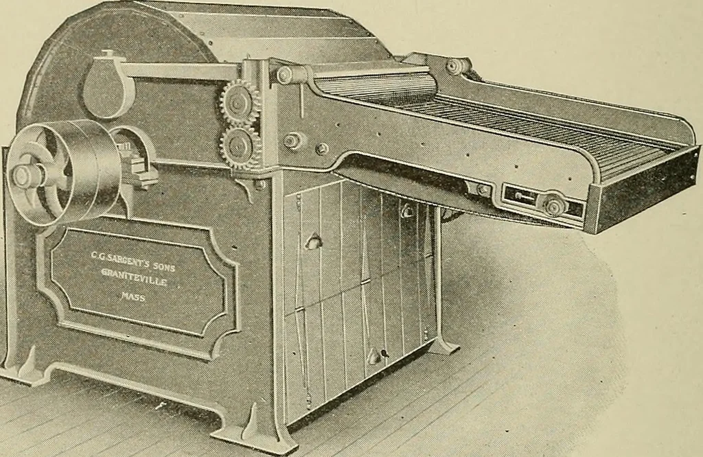 An illustration from Cyclopedia of textile work : a general reference library on cotton, woolen and worsted yarn manufacture, weaving, designing, chemistry and dyeing, finishing, knitting, and allied subjects, 1911, leaf 67