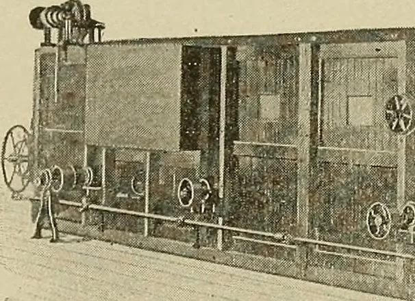 An illustration from Cyclopedia of textile work : a general reference library on cotton, woolen and worsted yarn manufacture, weaving, designing, chemistry and dyeing, finishing, knitting, and allied subjects, 1911, leaf 85