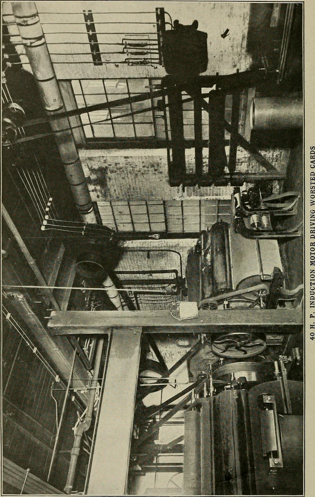 An illustration from Cyclopedia of textile work : a general reference library on cotton, woolen and worsted yarn manufacture, weaving, designing, chemistry and dyeing, finishing, knitting, and allied subjects, 1911, leaf 91