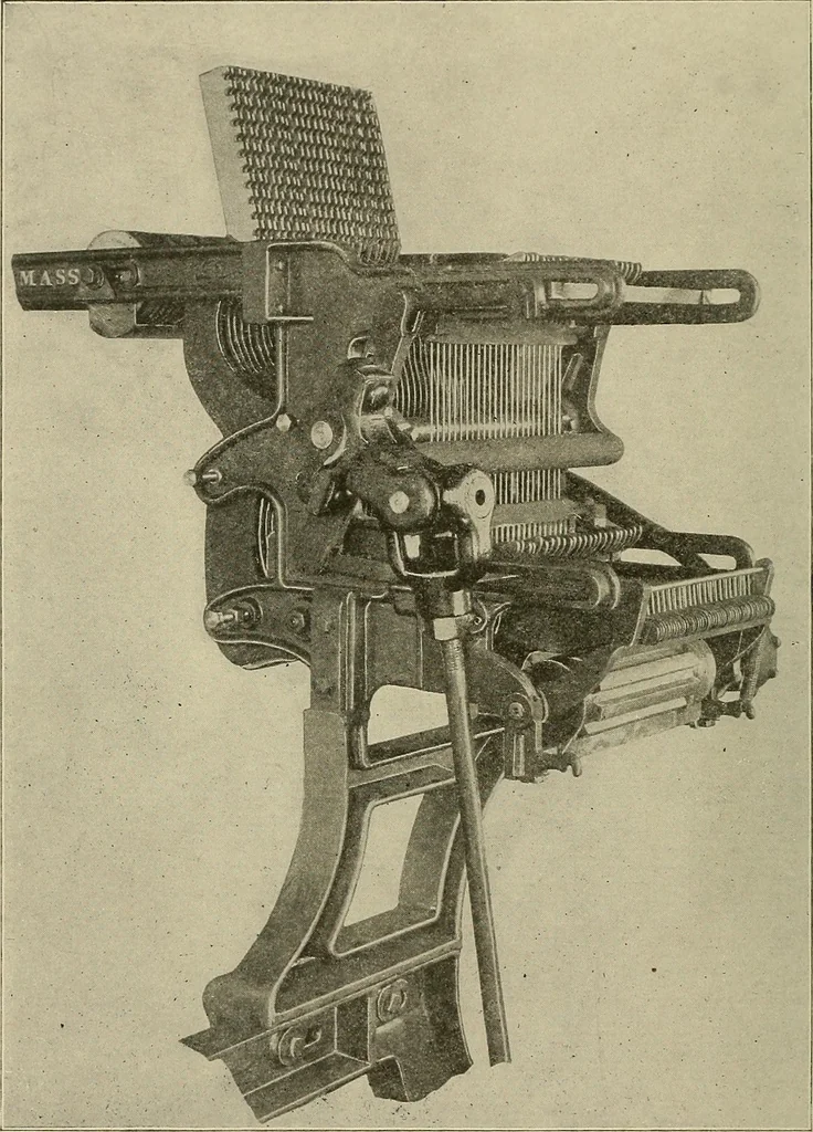An illustration from Cyclopedia of textile work : a general reference library on cotton, woolen and worsted yarn manufacture, weaving, designing, chemistry and dyeing, finishing, knitting, and allied subjects, 1911, leaf 265