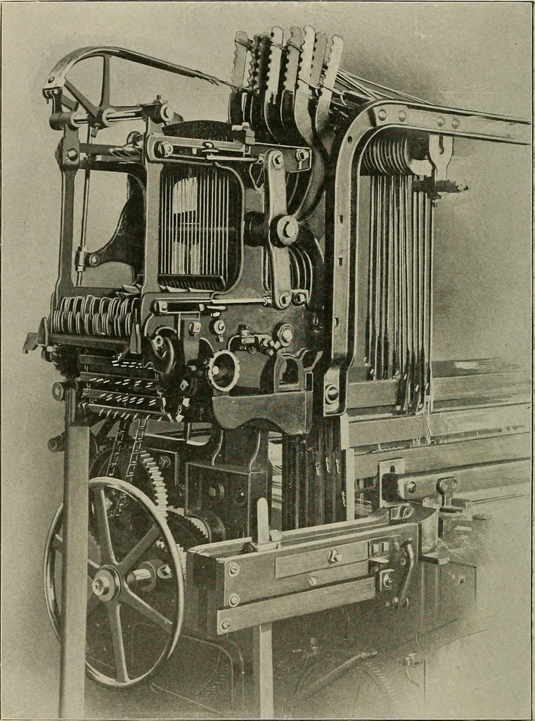 An illustration from Cyclopedia of textile work : a general reference library on cotton, woolen and worsted yarn manufacture, weaving, designing, chemistry and dyeing, finishing, knitting, and allied subjects, 1911, leaf 299